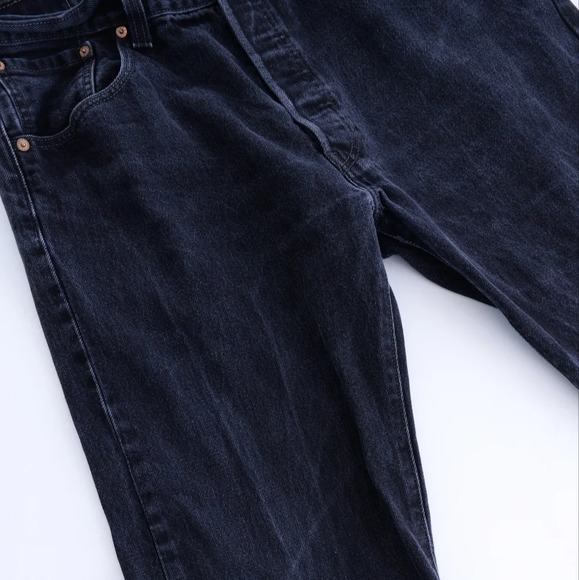 Levi's 501 Straight Fit Made in Mexico 100% Cotton Black Denim Jeans -size 38/32 - Picture 11 of 14